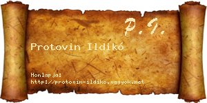 Protovin Ildikó névjegykártya