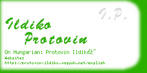 ildiko protovin business card